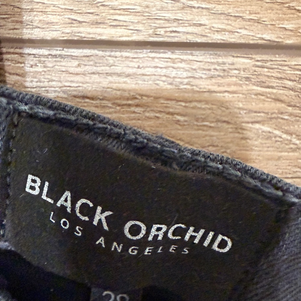 Black Orchid Splatter Gray Skinny Jeans 0103 - Picture 4 of 4